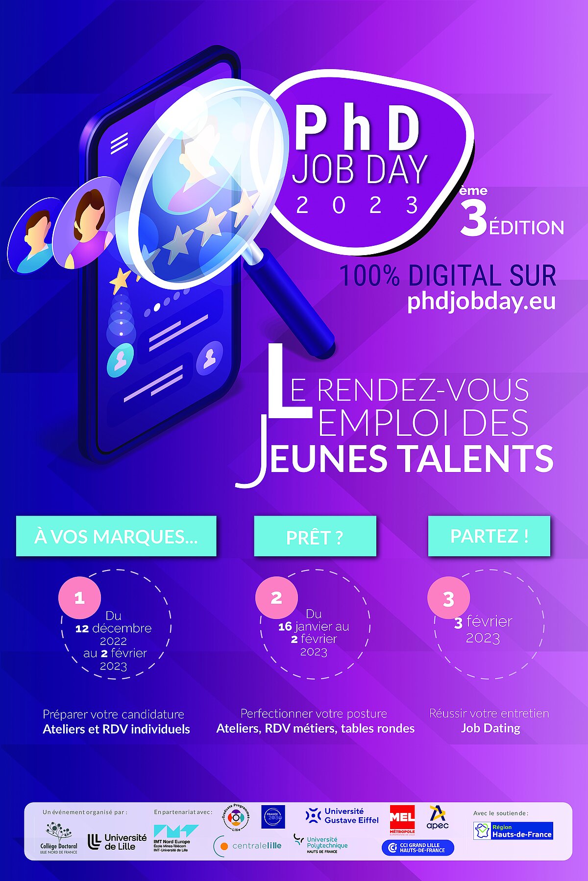 affiche sur le PHD Job day